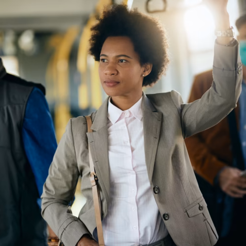 black-businesswoman-without-protective-face-mask-commuters-bus (1) Foreign Job Offers